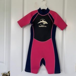 Konfidence kids pink medium wetsuit